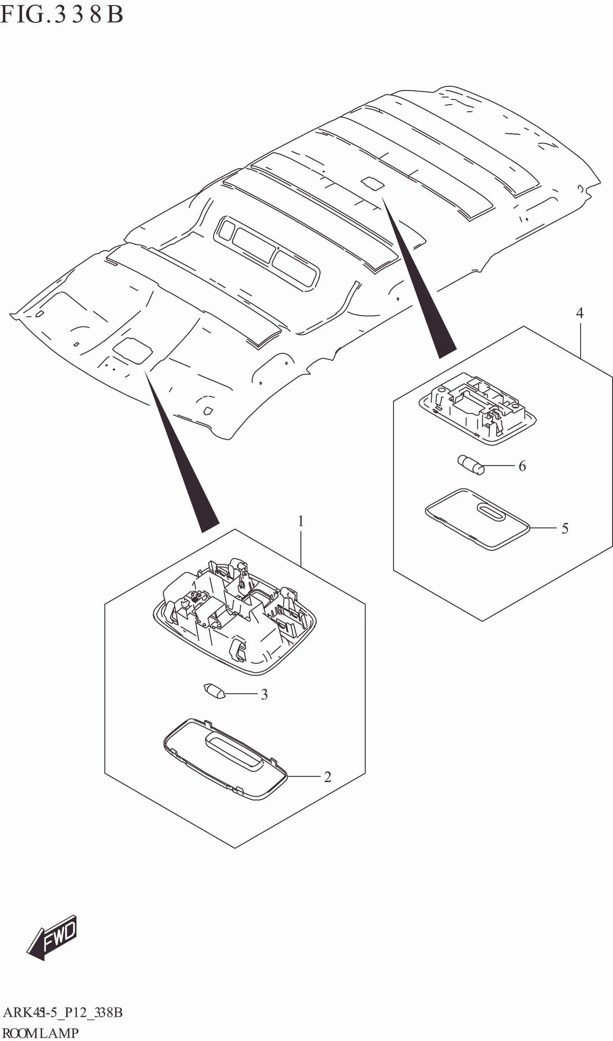 FIG. 338B ROOM LAMP (GL,GX,CRUISE)