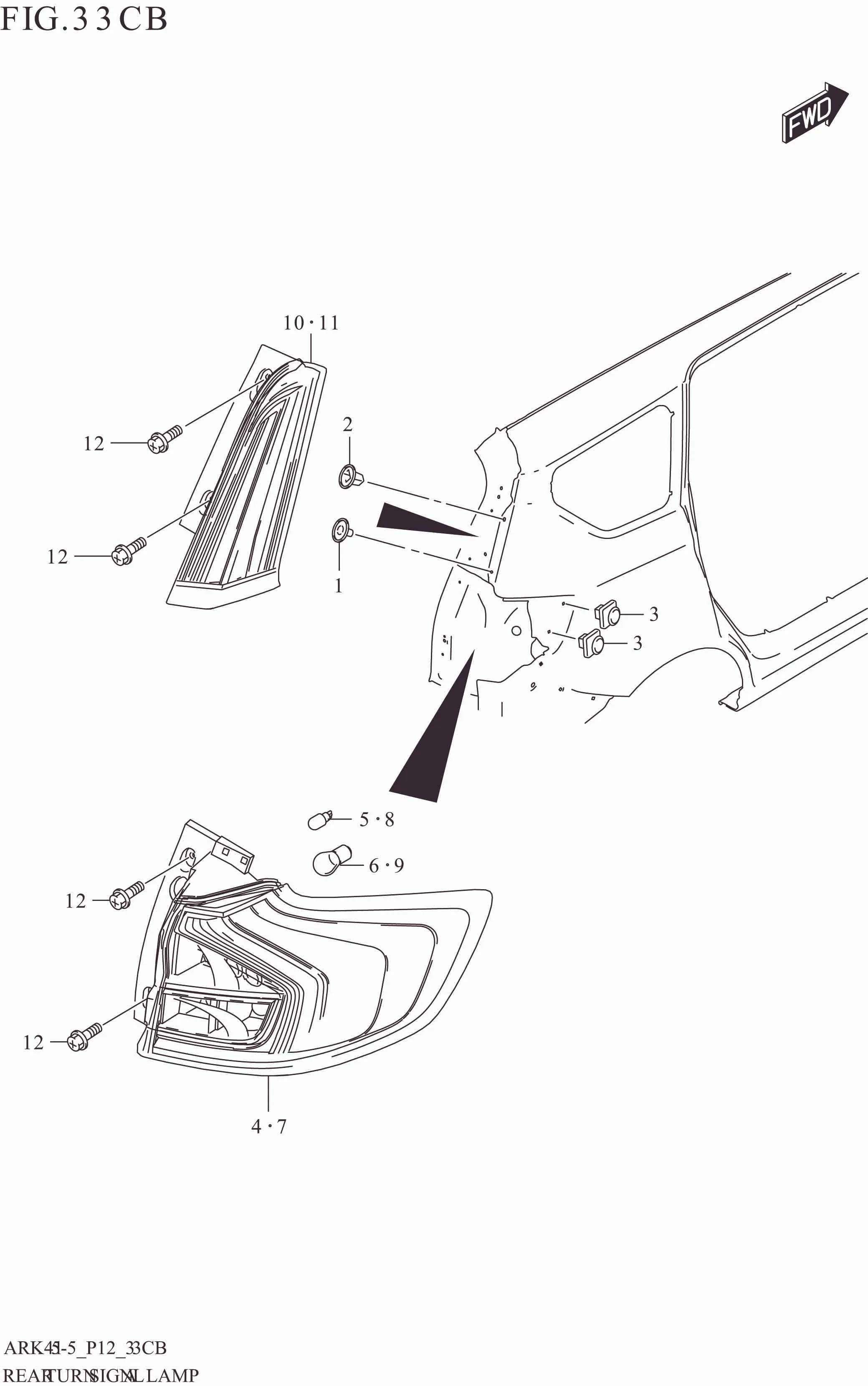FIG. 33CB REAR TURN SIGNAL LAMP (W_EASS)