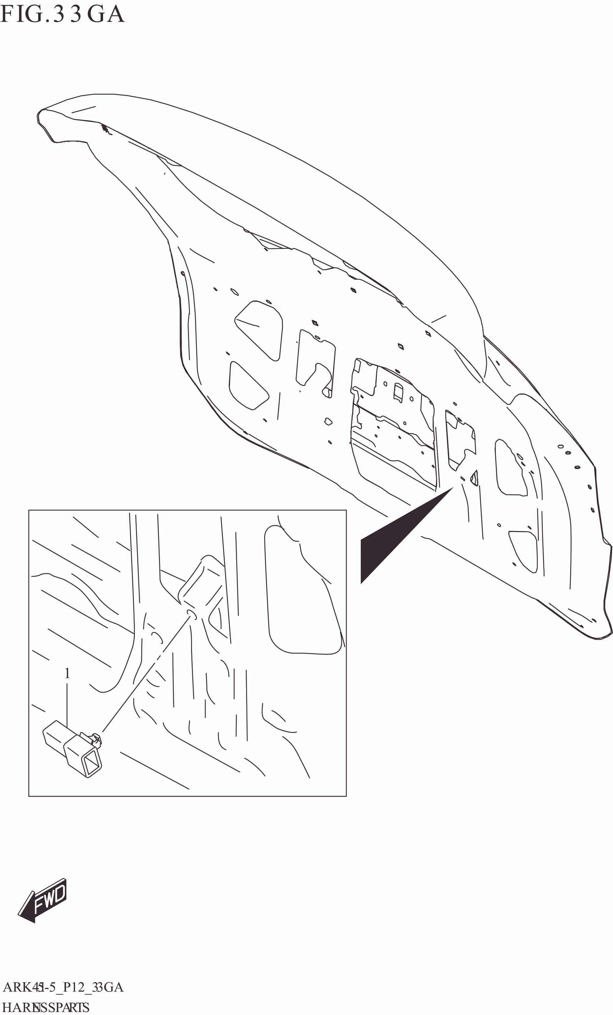 FIG. 33GA HARNESS PARTS (GX)