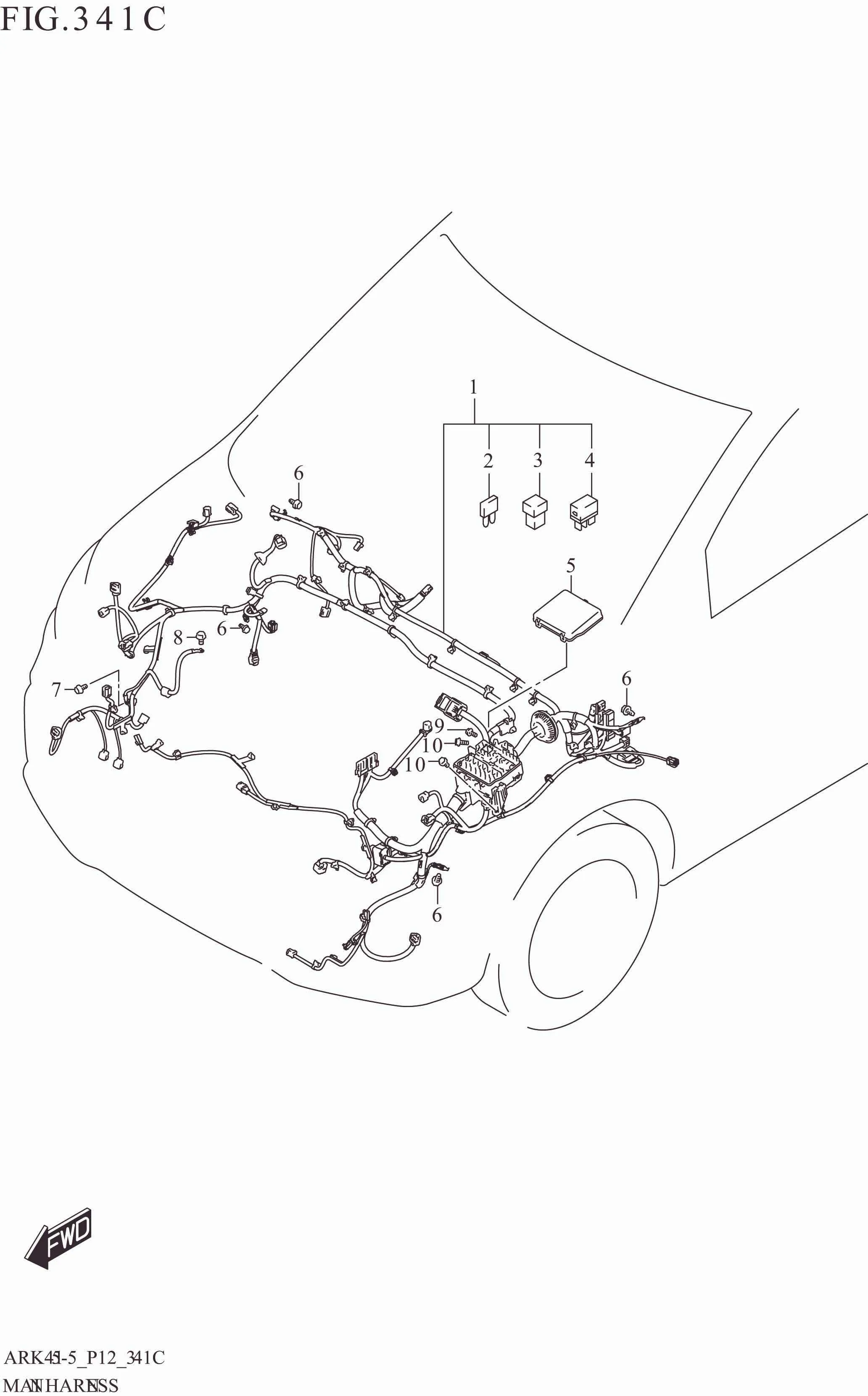 FIG. 341C MAIN HARNESS (5MT:W_EASS:ERTIGA)