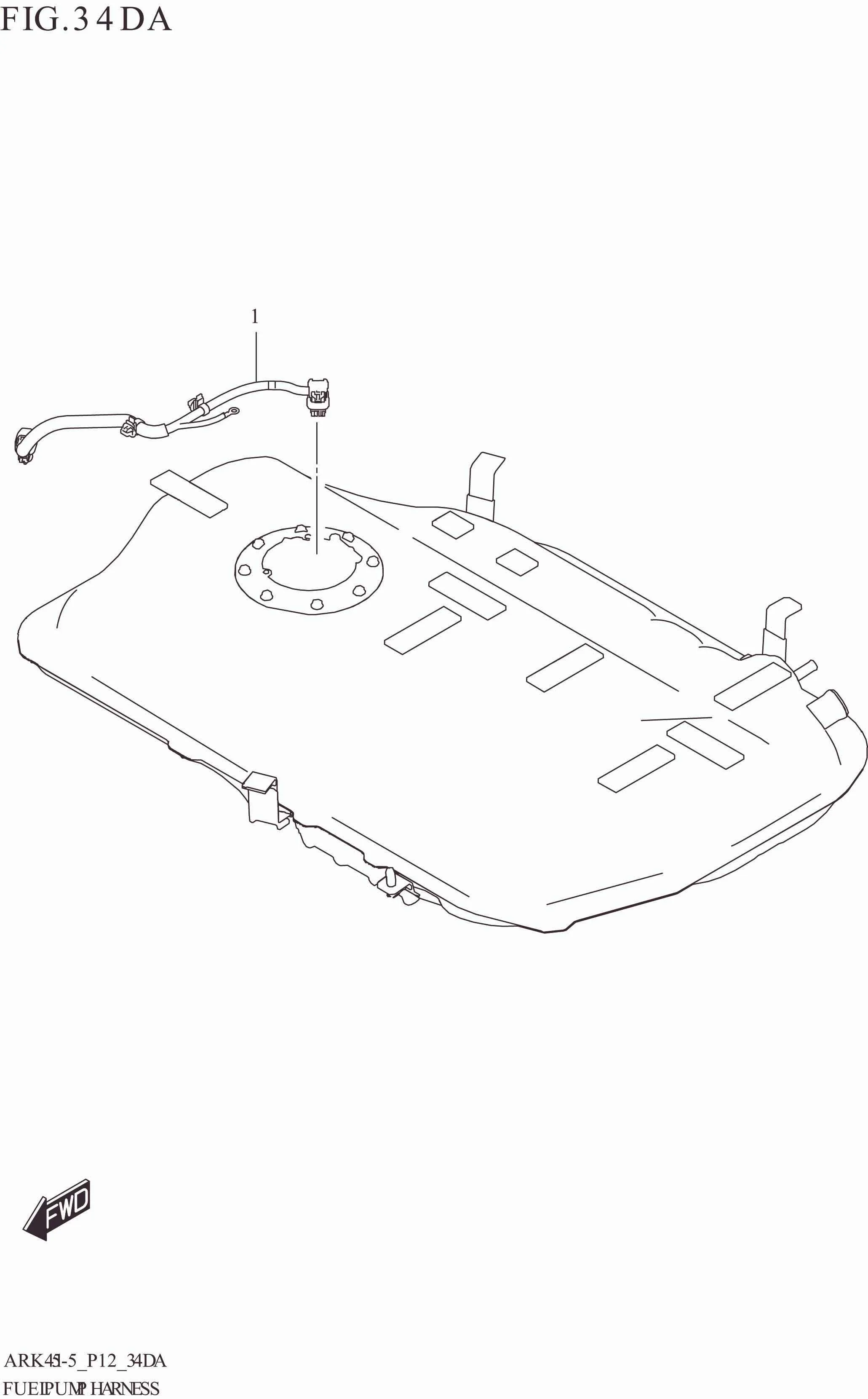 FIG. 34DA FUEL PUMP HARNESS