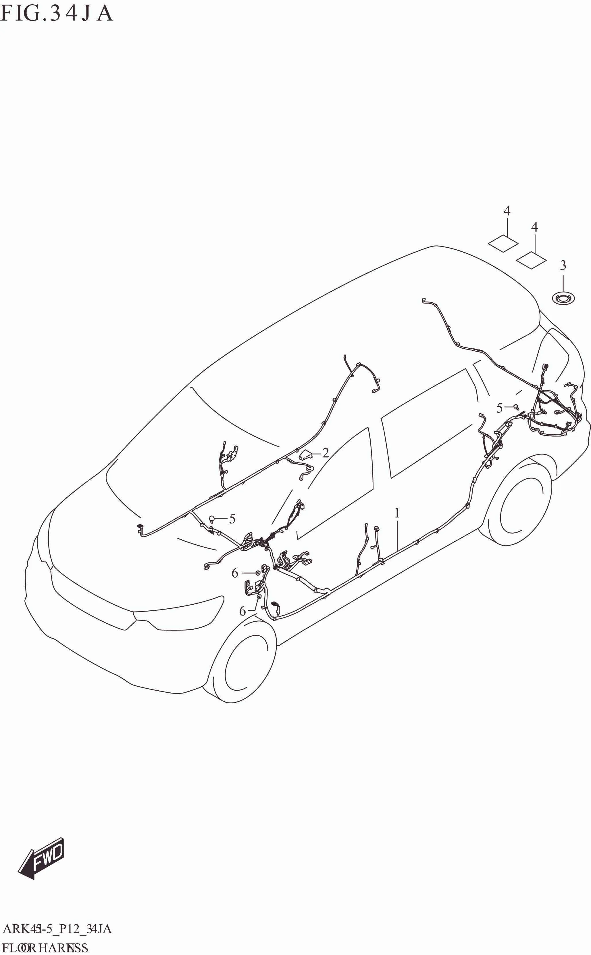 FIG. 34JA FLOOR HARNESS (GA:N_EASS)