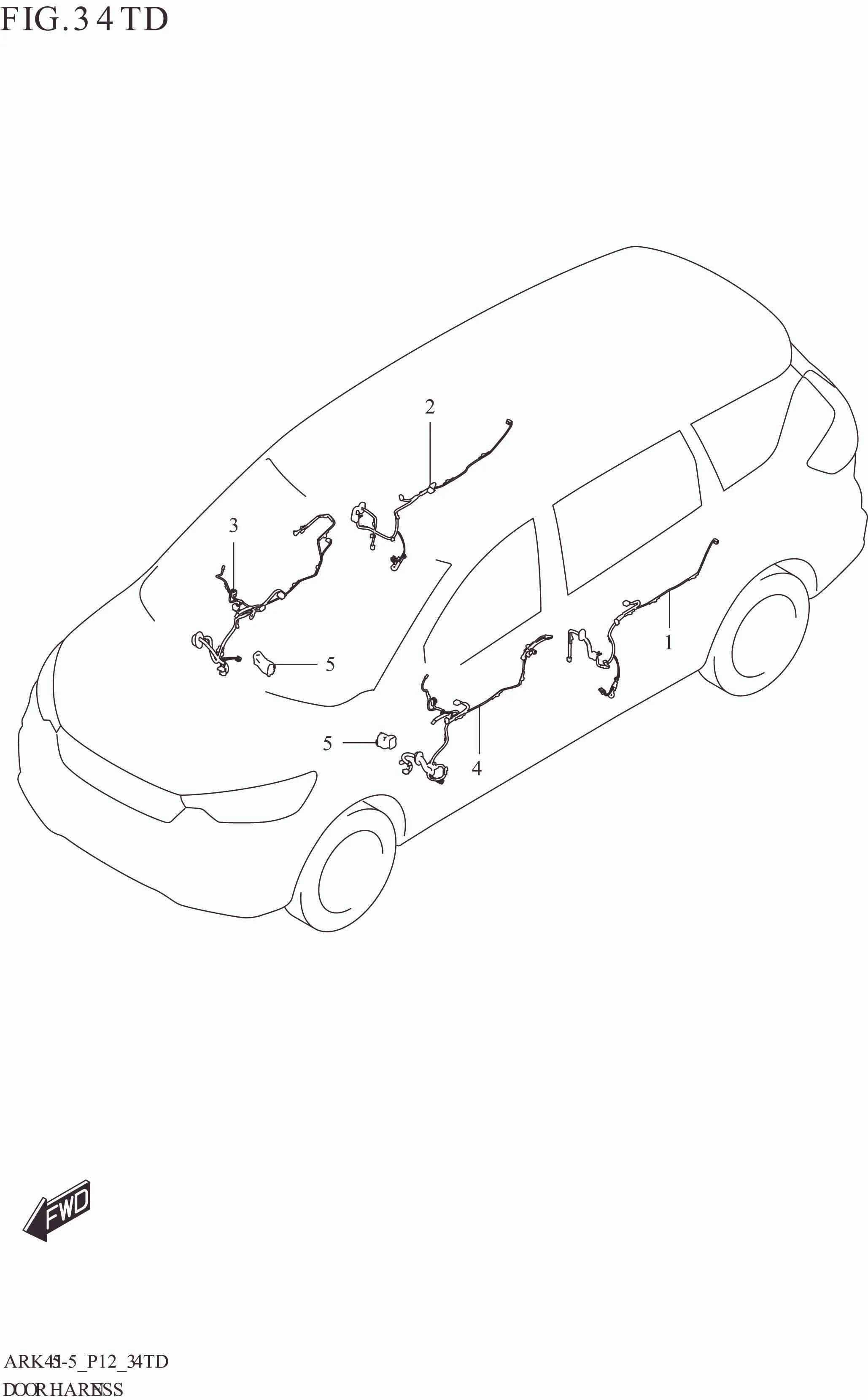 FIG. 34TD DOOR HARNESS (GL:ERTIGA)