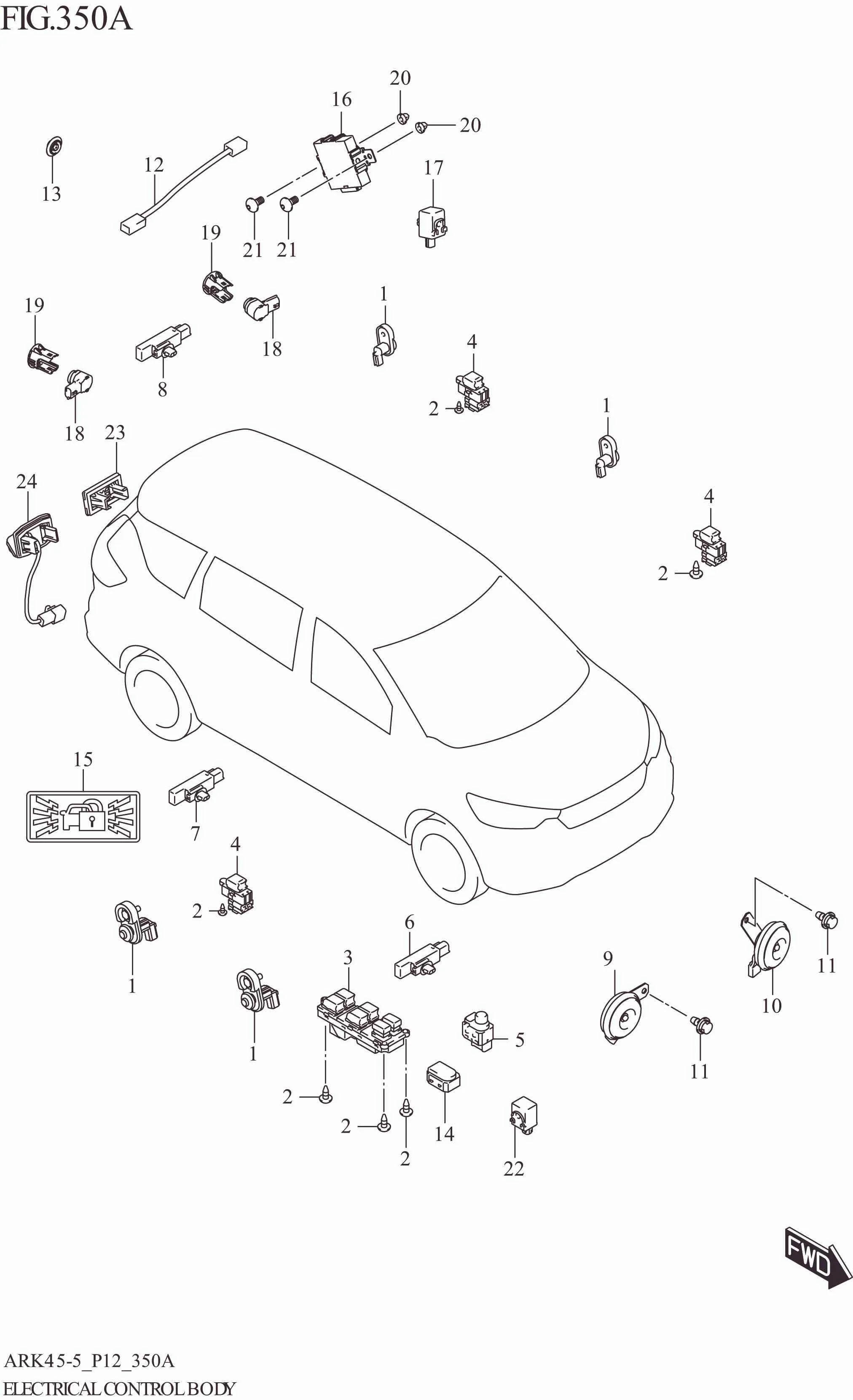 FIG. 350A ELECTRICAL CONTROL BODY