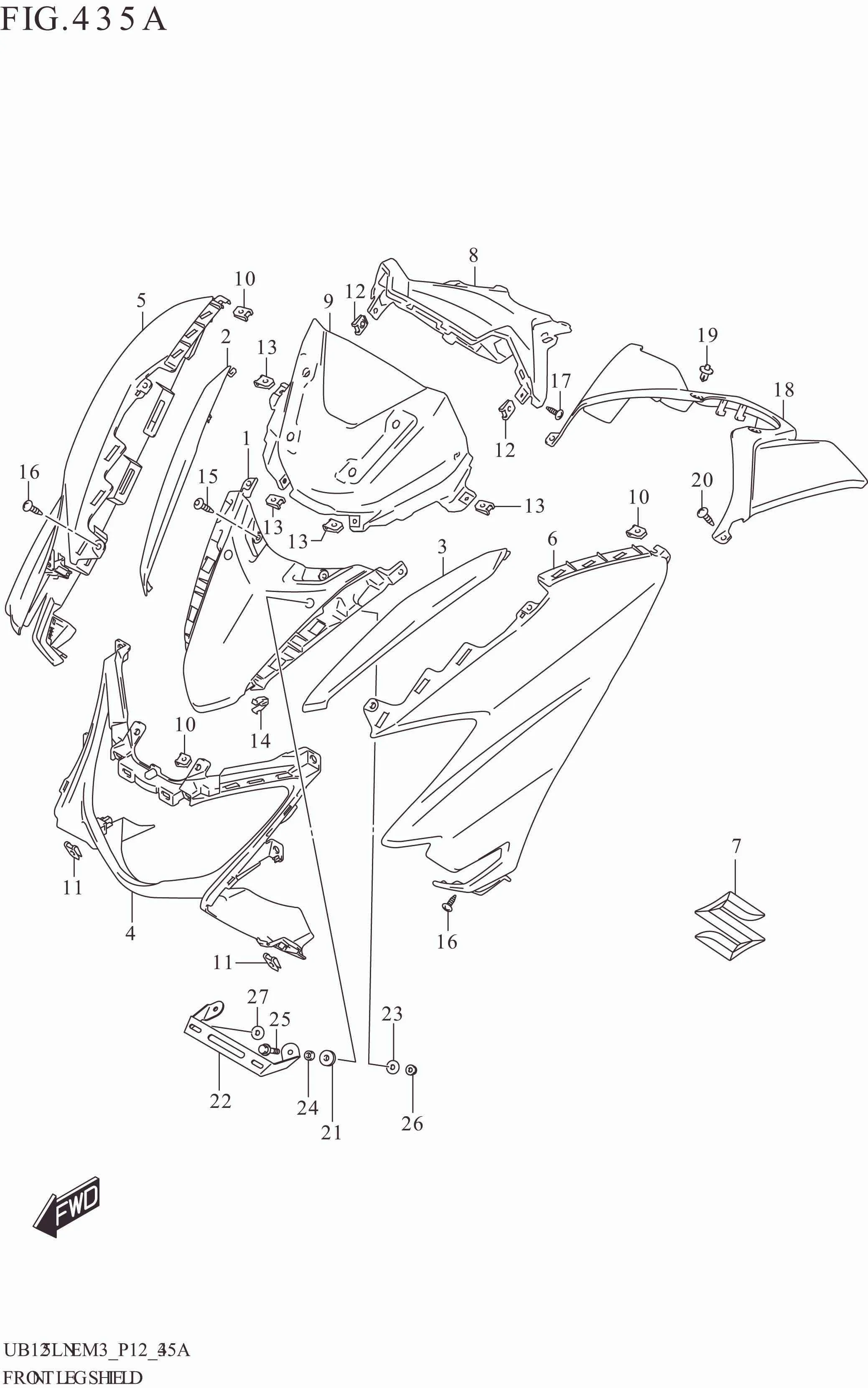 FIG. 435A FRONT LEG SHIELD
