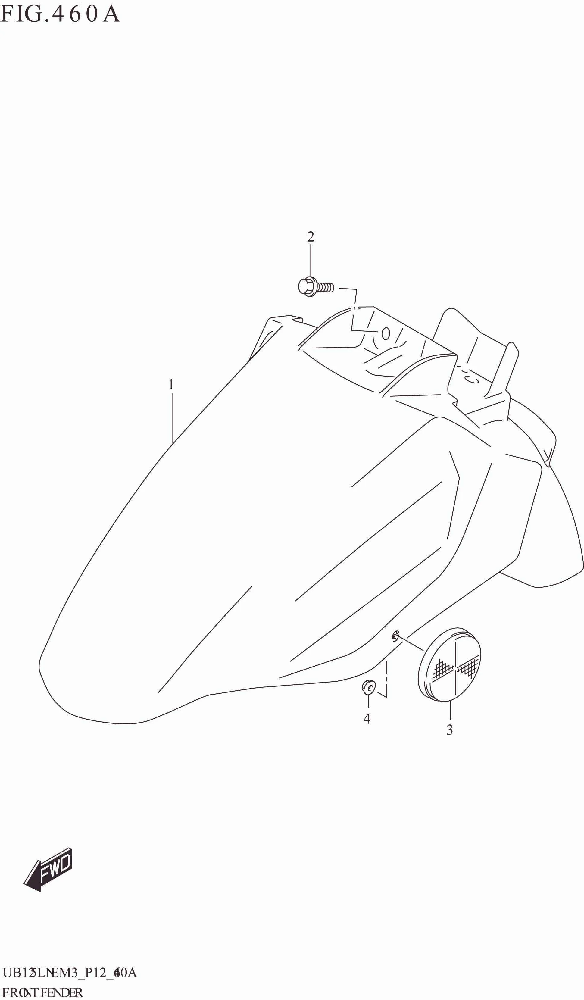 FIG. 460A FRONT FENDER