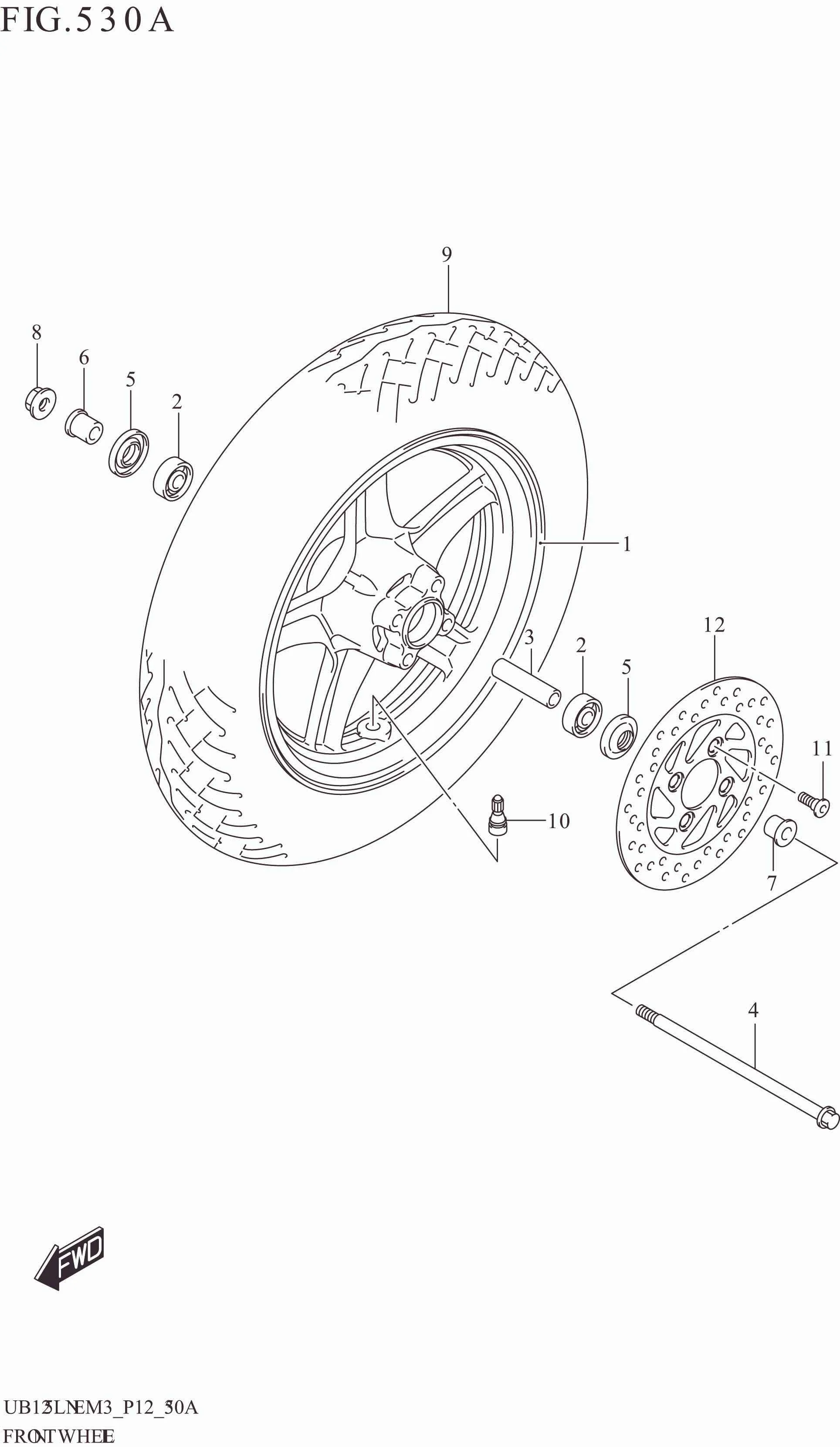 FIG. 530A FRONT WHEEL