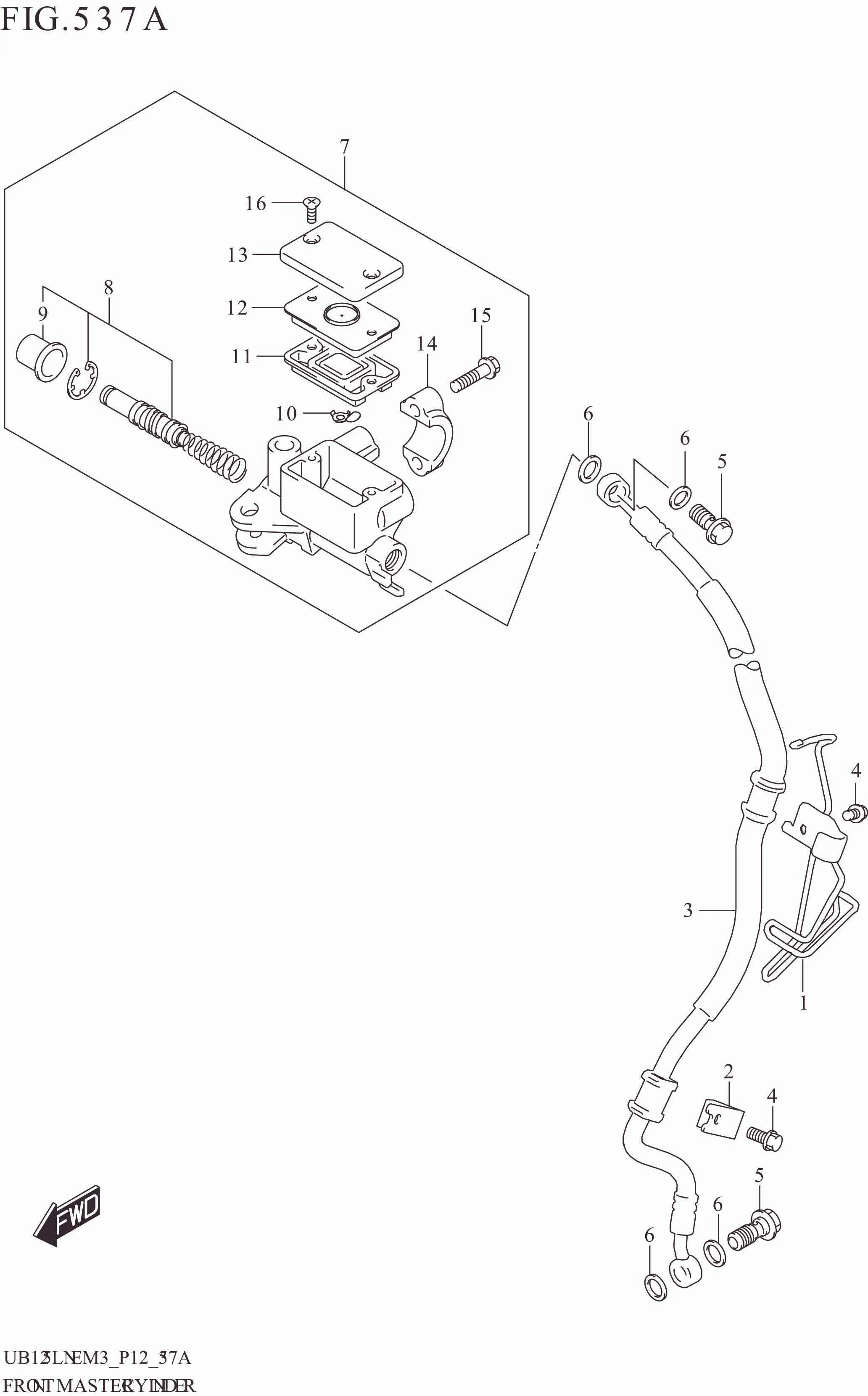 FIG. 537A FRONT MASTER CYLINDER