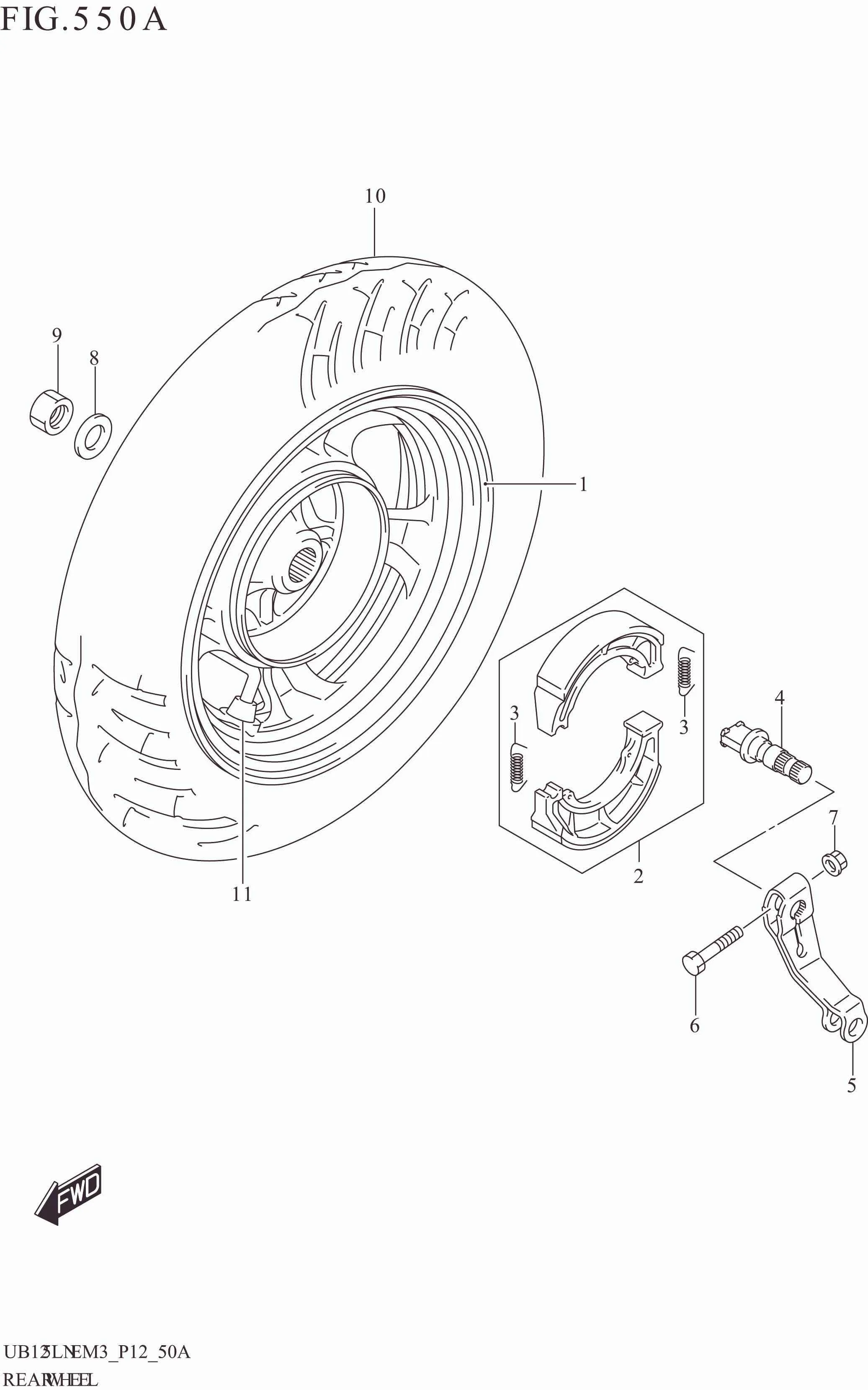 FIG. 550A REAR WHEEL