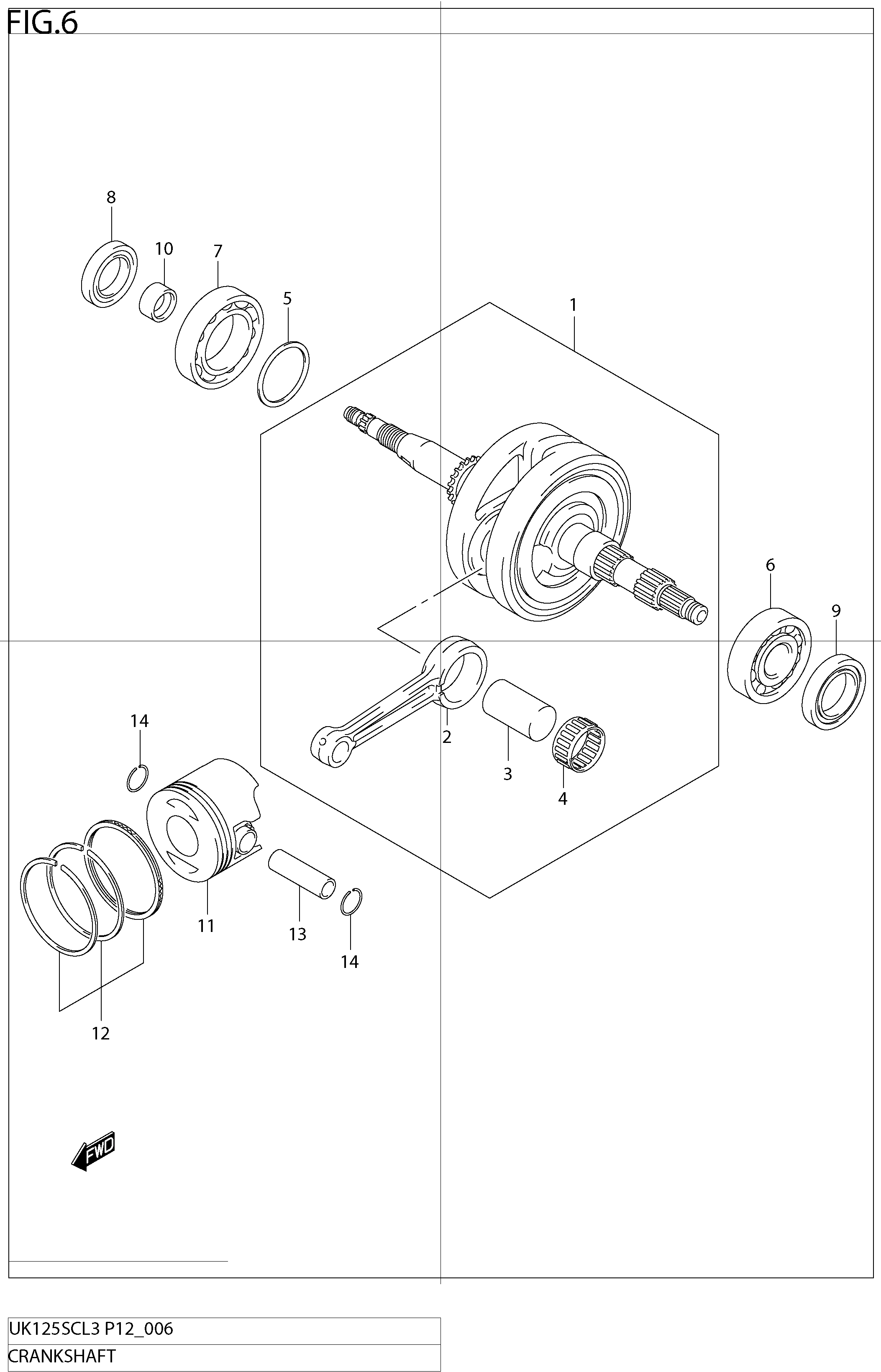 FIG.6 CRANKSHAFT
