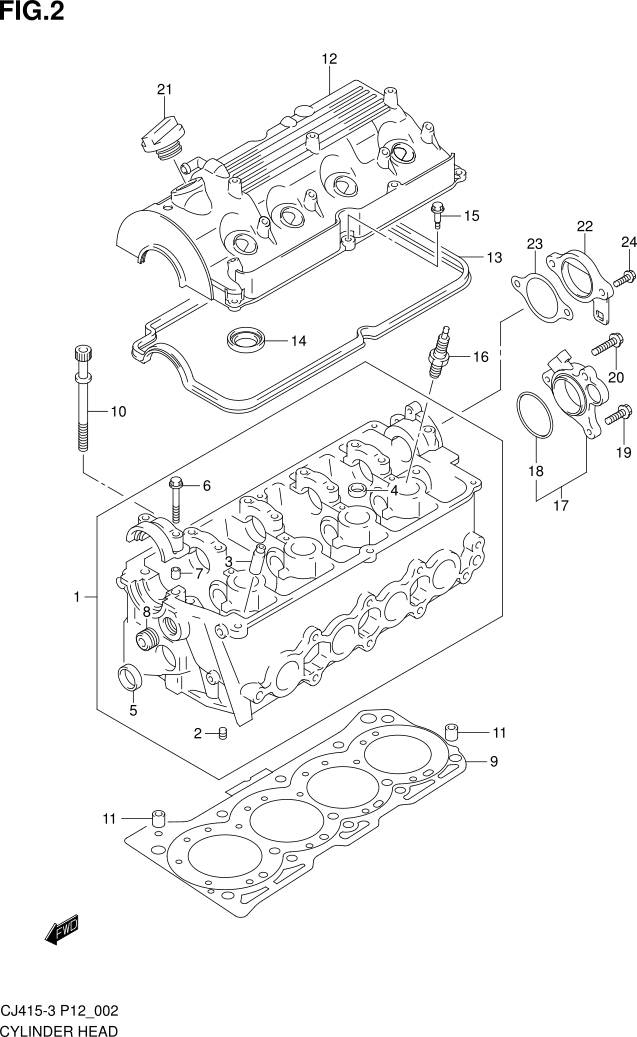 FIG.2 CYLINDER HEAD