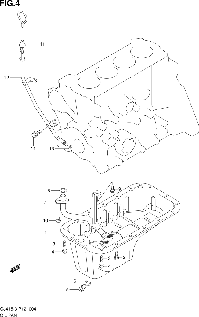 FIG.4 OIL PAN