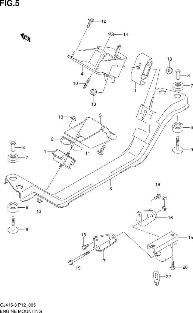 FIG.5 ENGINE MOUNTING