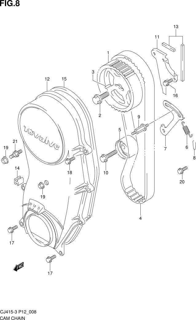 FIG.8 TIMING BELT