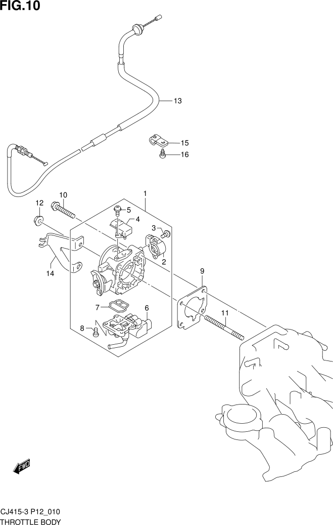 FIG.10 THROTTLE BODY