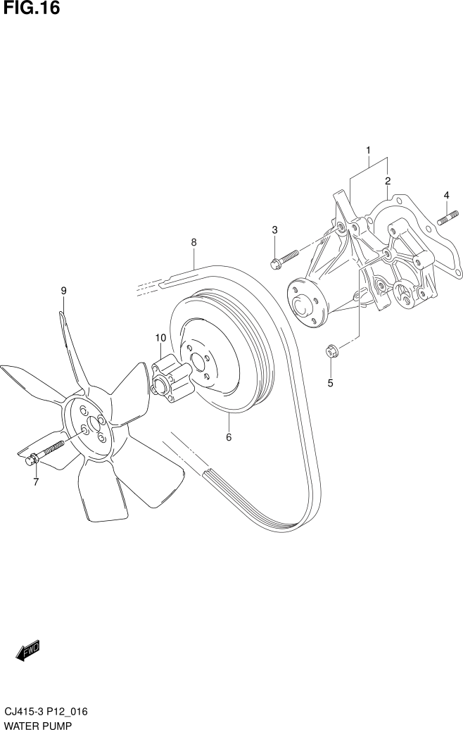 FIG.16 WATER PUMP