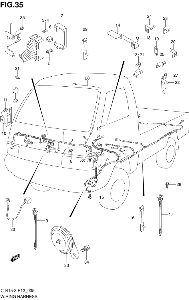 FIG.35 WIRING HARNESS