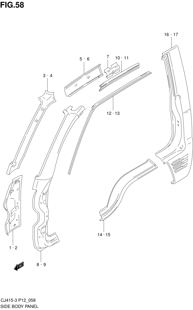 FIG.58 SIDE BODY PANEL