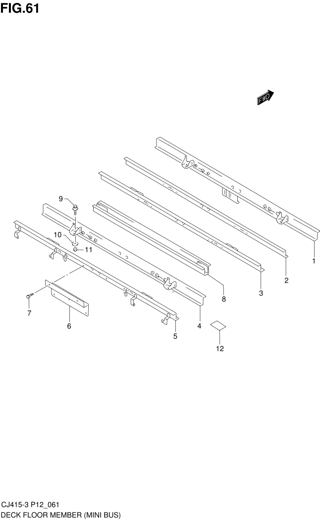 FIG.61 DECK FLOOR MEMBER (MINI BUS)