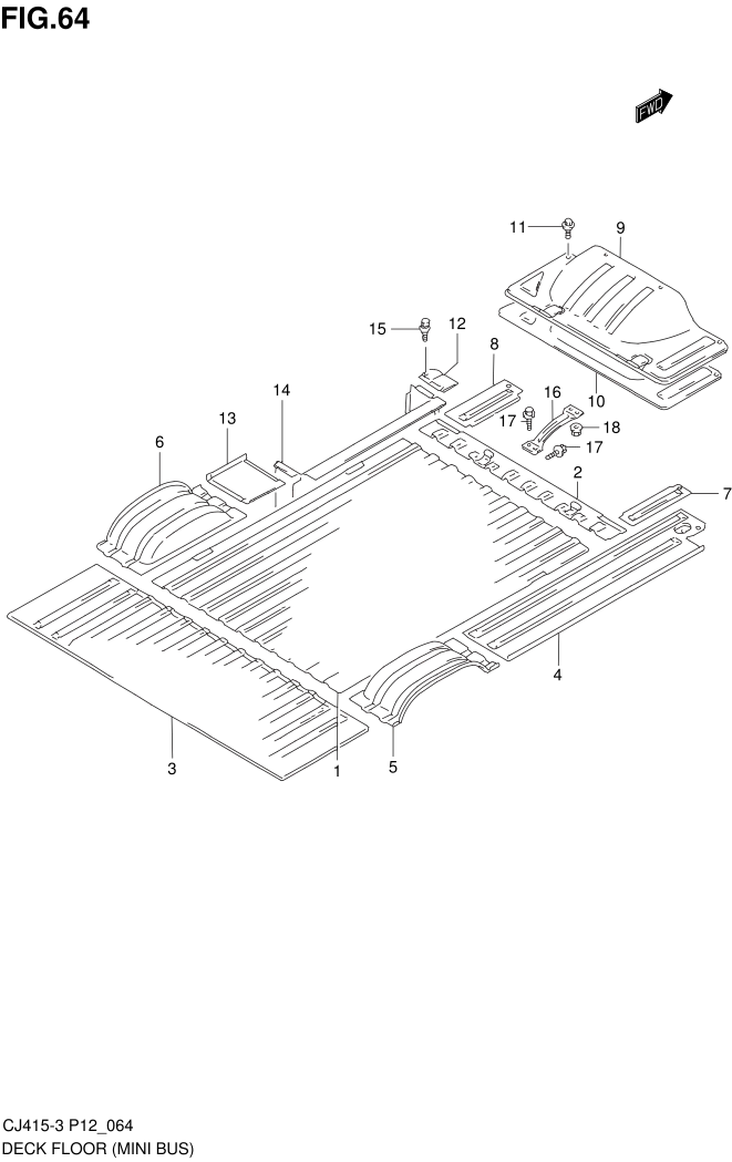 FIG.64 DECK FLOOR (MINI BUS)