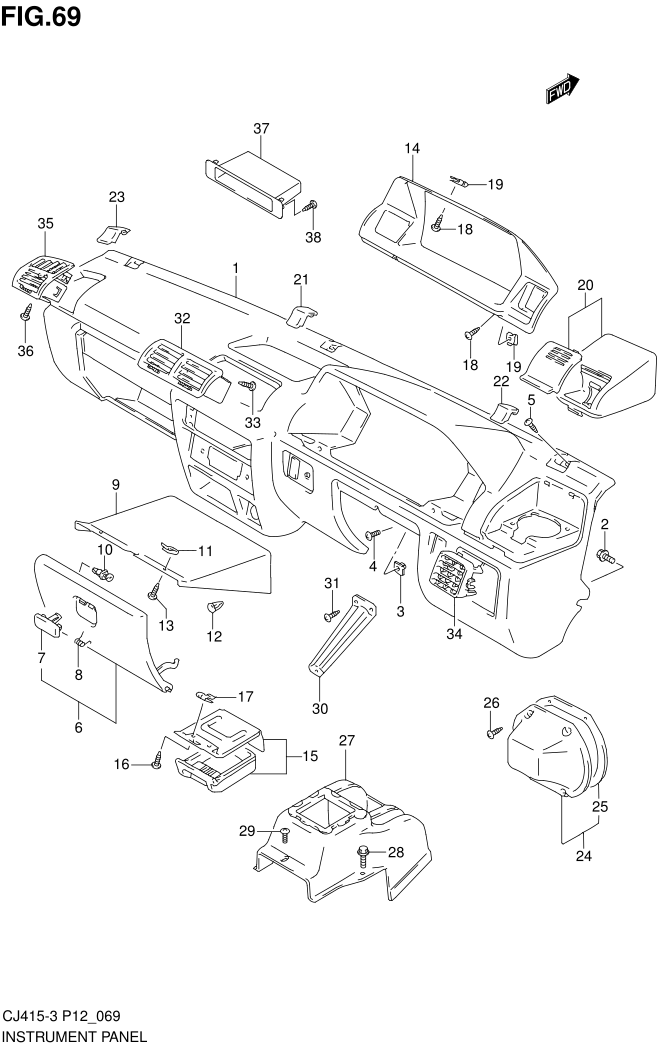 FIG.69 INSTRUMENT PANEL