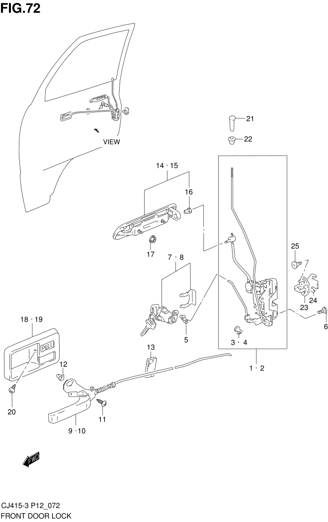 FIG.72 FRONT DOOR LOCK