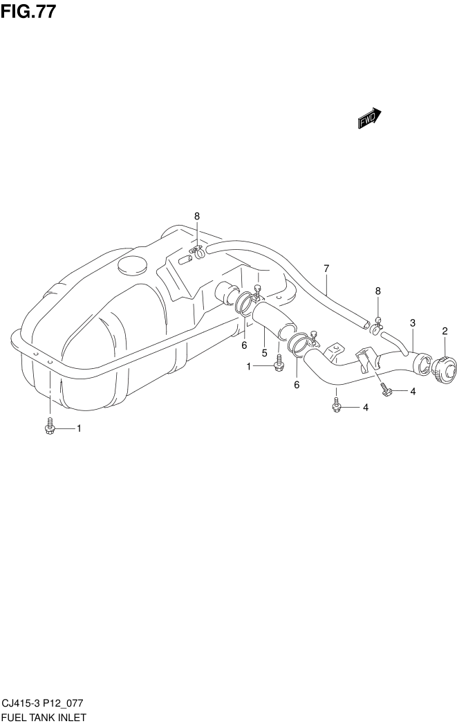 FIG.77 FUEL TANK INLET