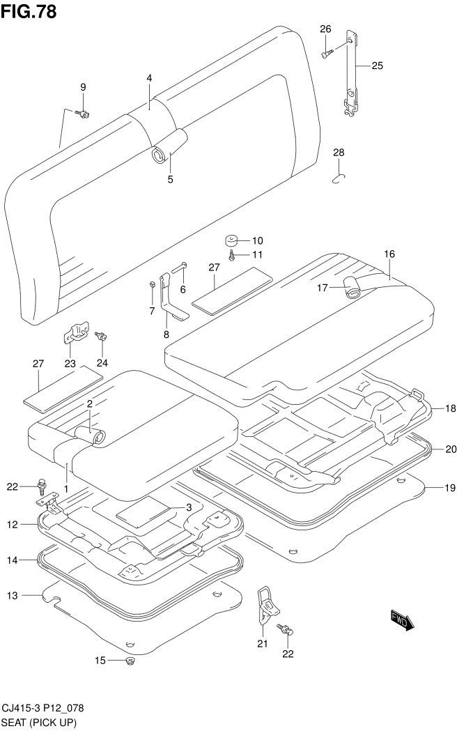 FIG.78 SEAT (PICK UP)