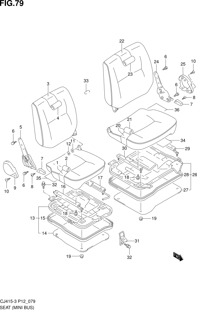 FIG.79 SEAT (MINI BUS)