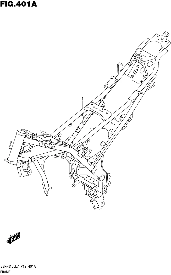 FIG.401A FRAME (GSX-S150MFL7 P12/GSX-S150MFXL7 P12)