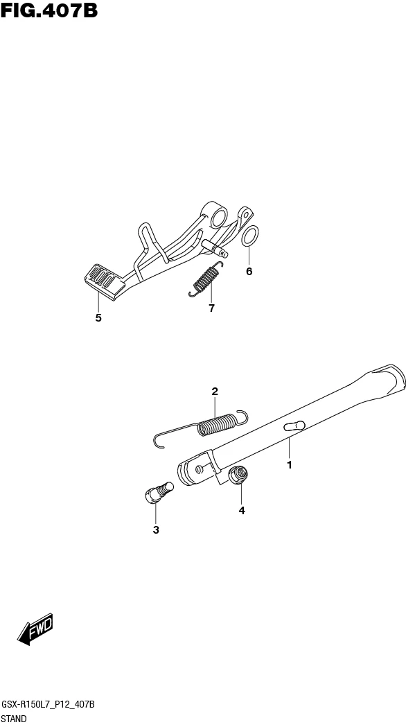 FIG.407B STAND (GSX-R150RFL7 P12/GSX-R150RFL7 P12)