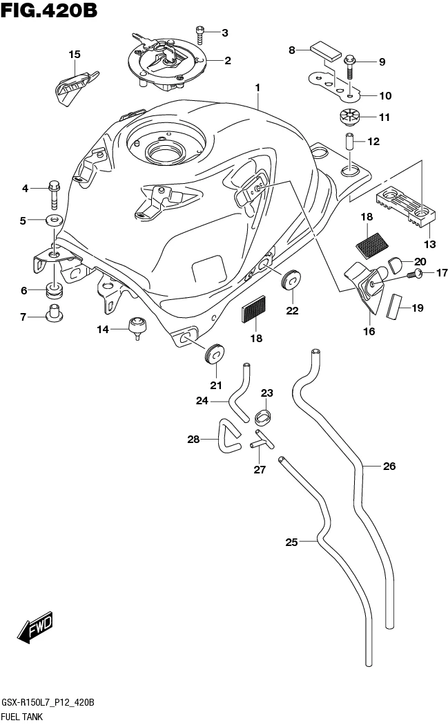 FIG.420B FUEL TANK (GSX-R150RFL7 P12/GSX-R150RFXL7 P12)