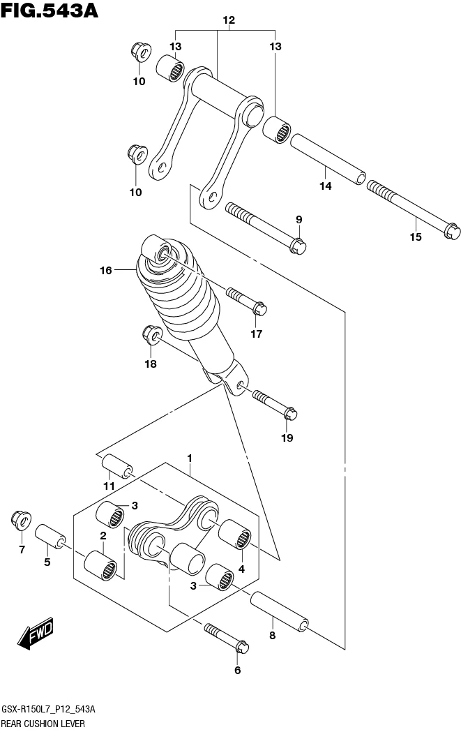 FIG.543A REAR CUSHION LEVER