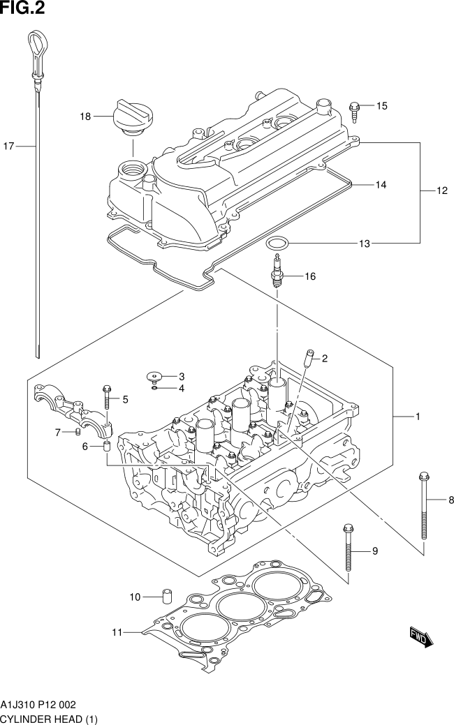 FIG. 2 CYLINDER HEAD (TYPE 1)