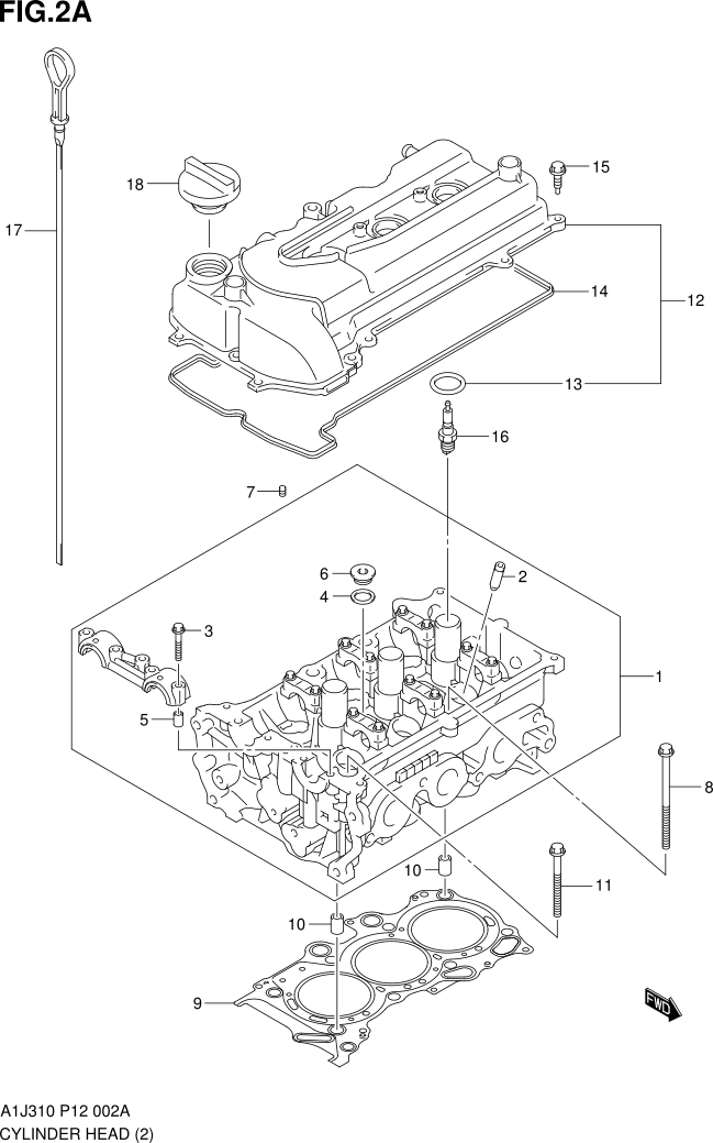 FIG. 2A CYLINDER HEAD (TYPE 2)