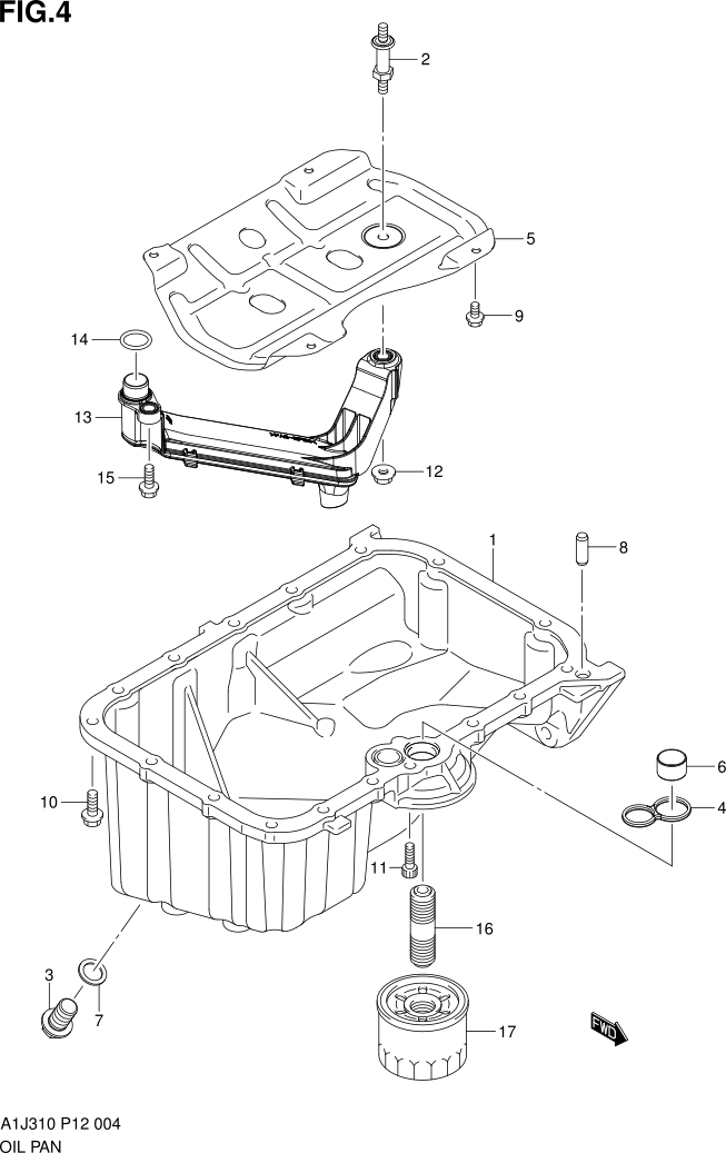 FIG. 4 OIL PAN