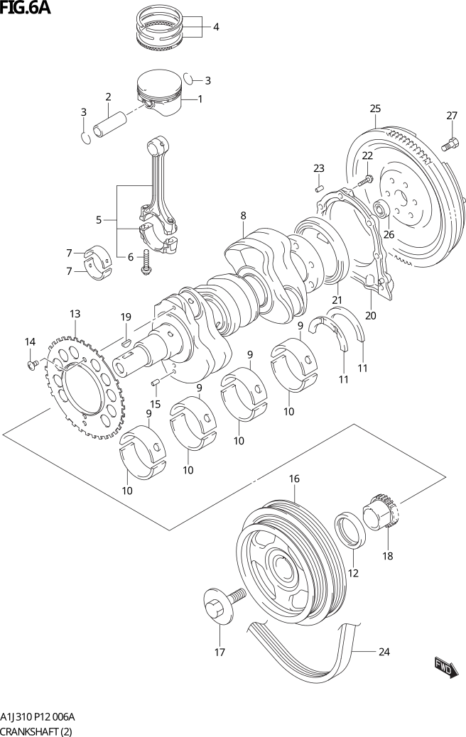 FIG. 6A CRANKSHAFT (TYPE 2)