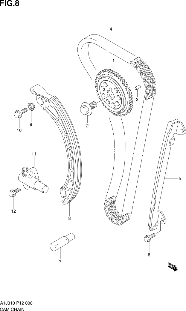FIG. 8 CAM CHAIN
