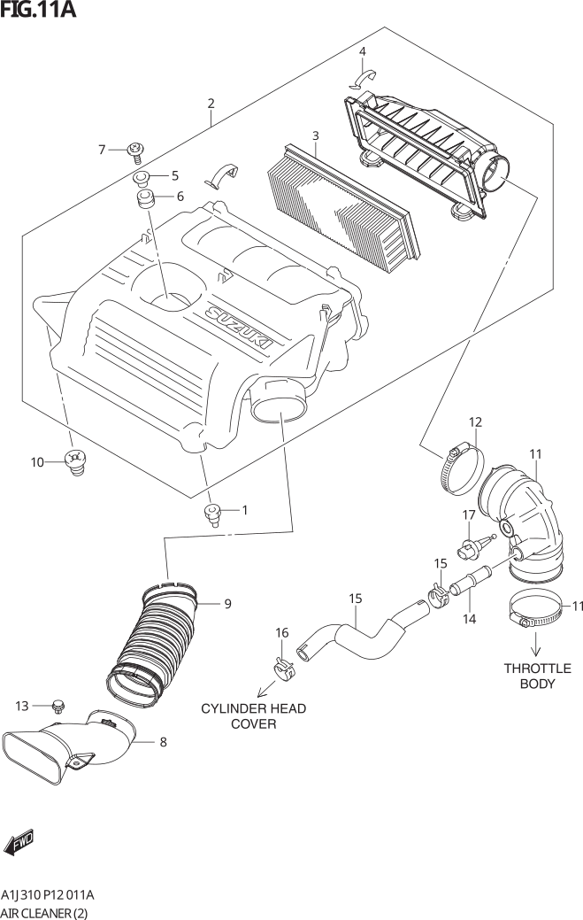 FIG. 11A AIR CLEANER (TYPE 2)
