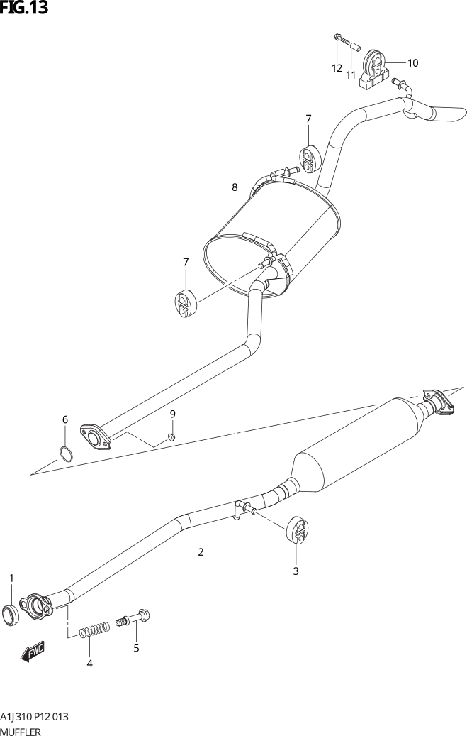 FIG. 13 MUFFLER