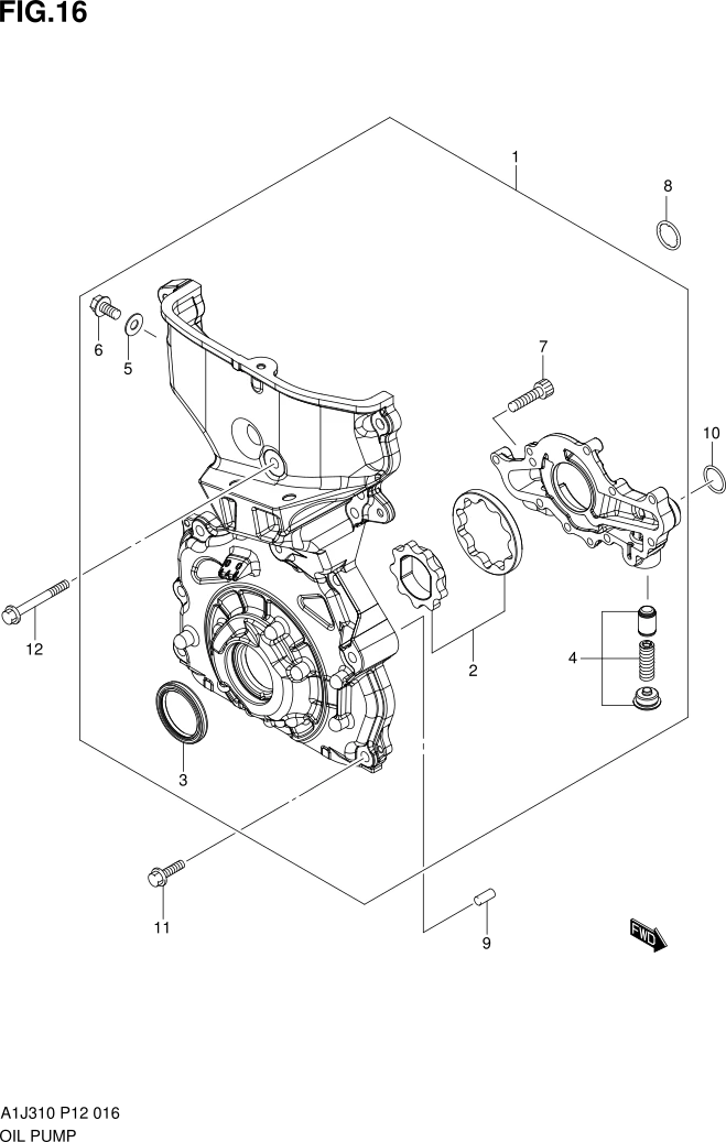 FIG. 16 OIL PUMP