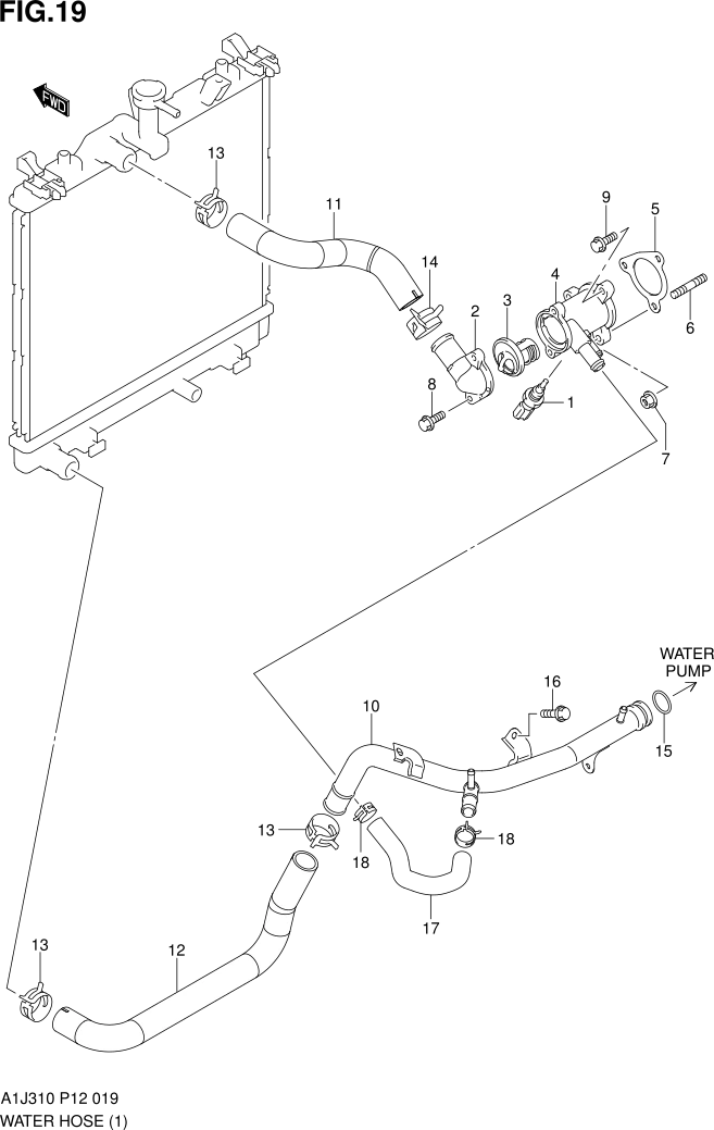 FIG. 19 WATER HOSE (TYPE 1)