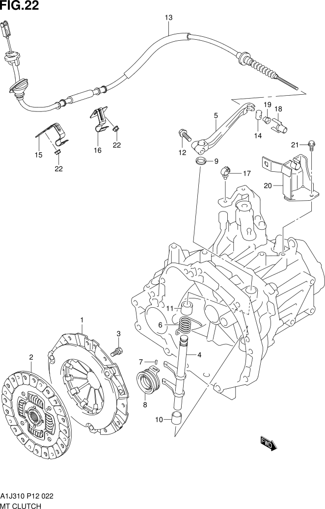 FIG. 22 MT CLUTCH (5MT)