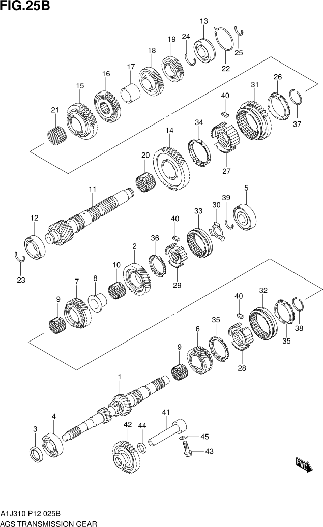 FIG. 25B AGS TRANSMISSION GEAR (5AGS)