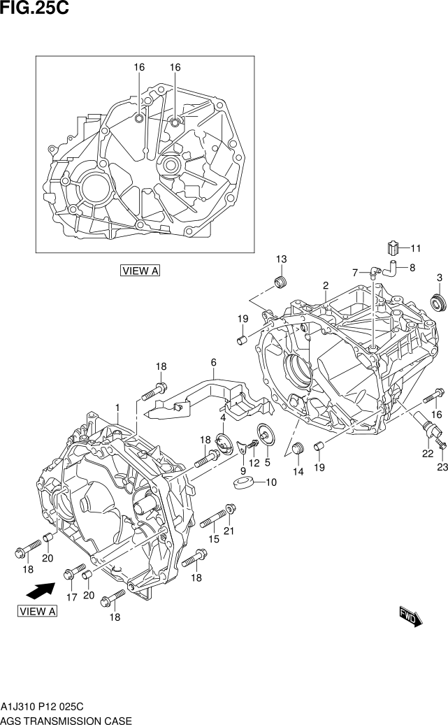 FIG. 25C AGS TRANSMISSION CASE (5AGS)