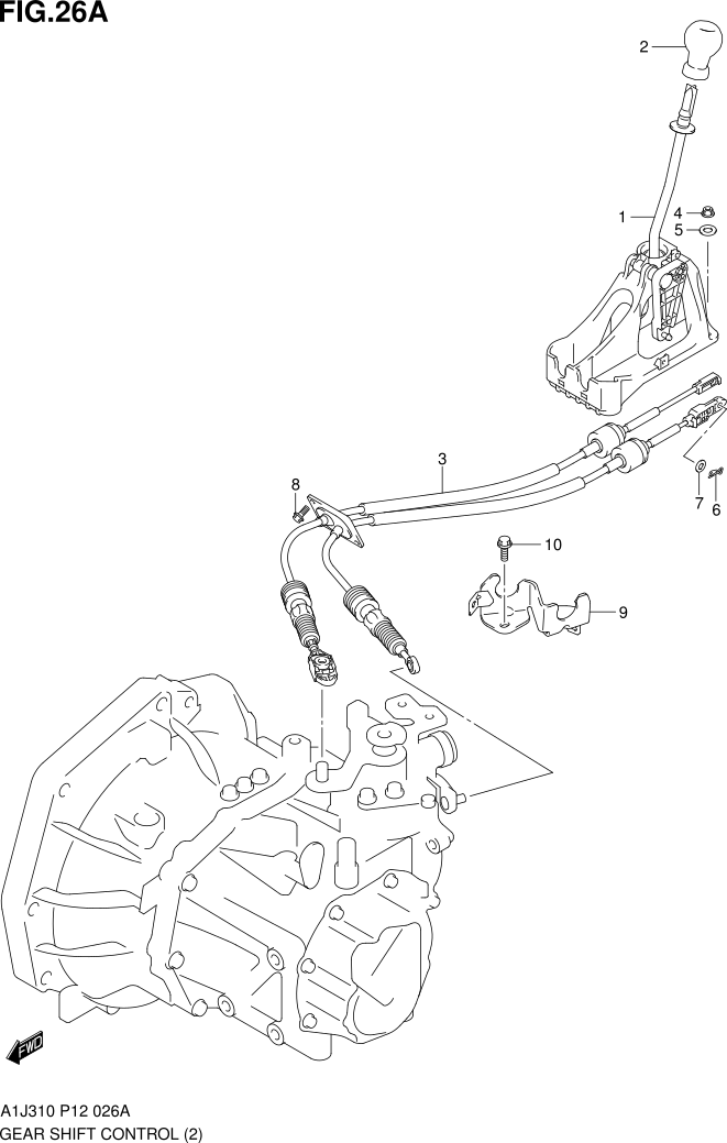 FIG. 26A GEAR SHIFT CONTROL (TYPE 2:5MT)