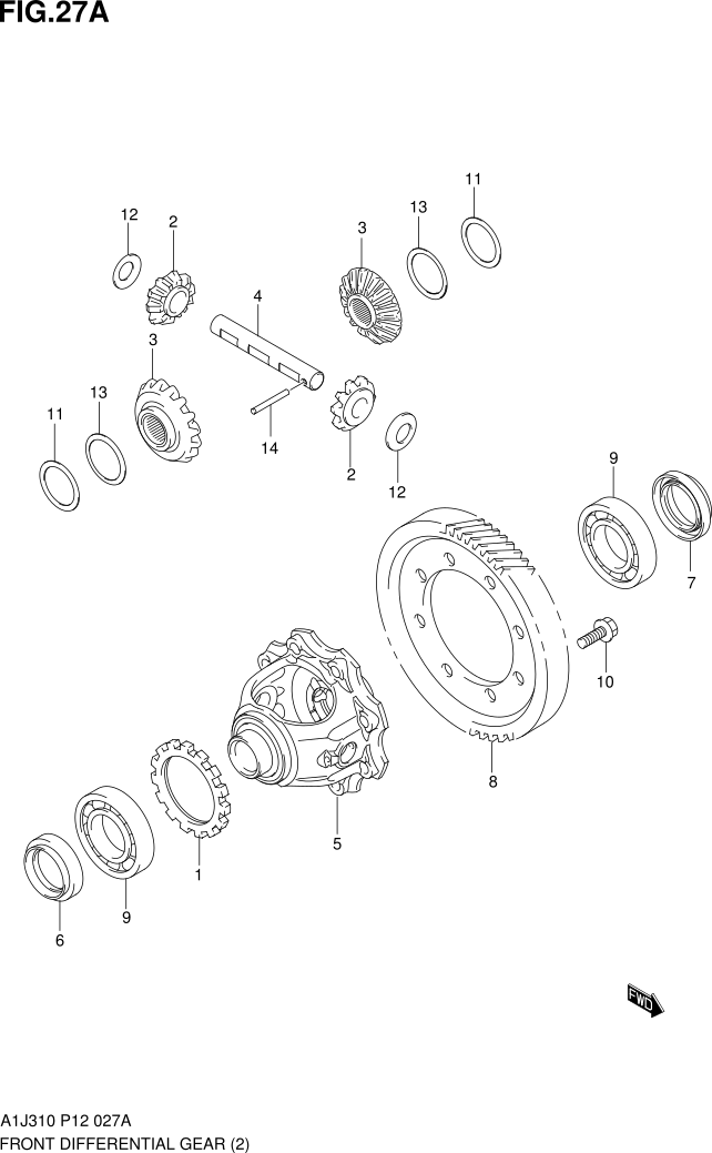 FIG. 27A FRONT DIFFERENTIAL GEAR (5AGS)
