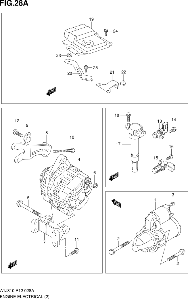 FIG. 28A ENGINE ELECTRICAL (TYPE 2)