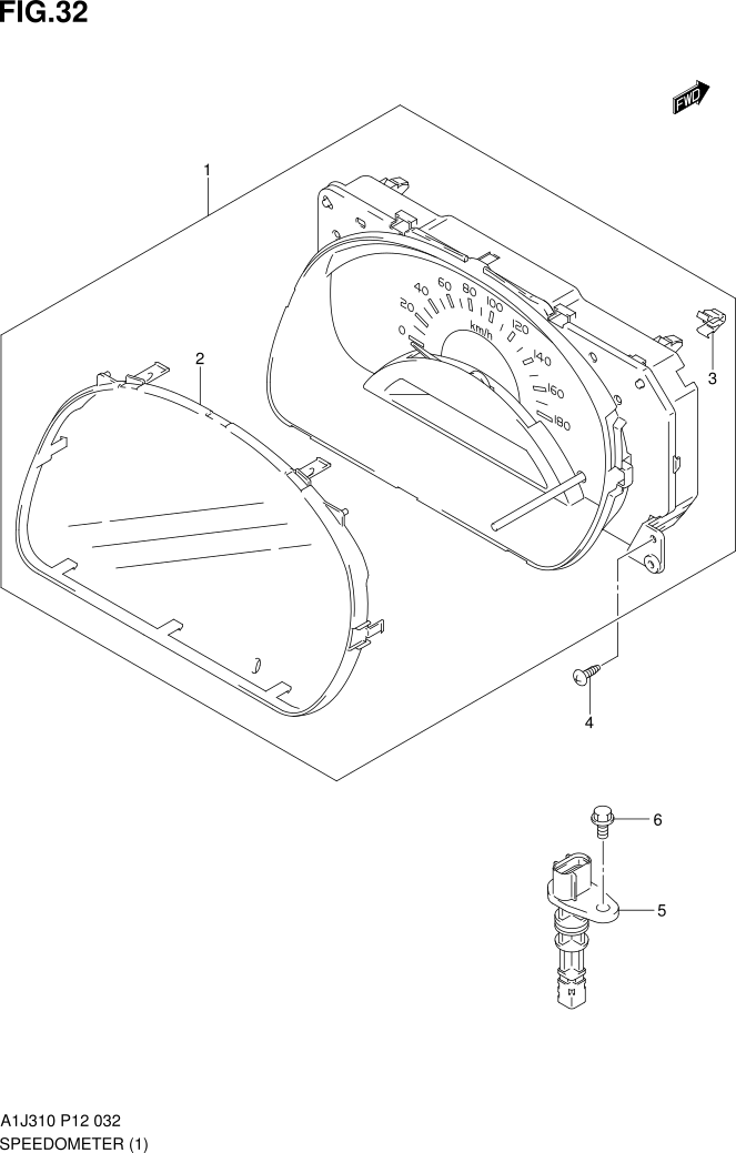 FIG. 32 SPEEDOMETER (GA)