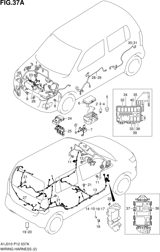 FIG. 37A WIRING HARNESS (TYPE 1:(GS))